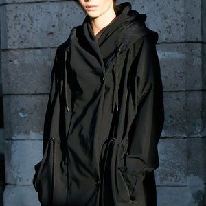 Paskho Euphoric - Cozy Hooded Cocoon Jacket in Black